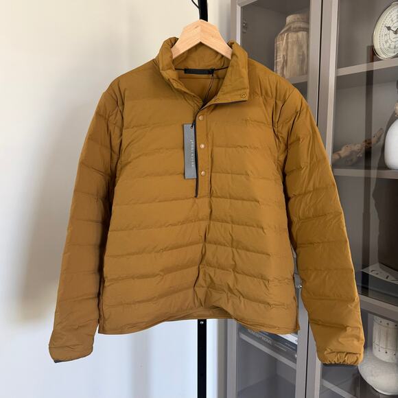 Jenni Kayne Jackets & Blazers - Jenni Kayne Down Pullover Bronze Puffer Jacket S NEW Tan Anorak Half Snap Quilt